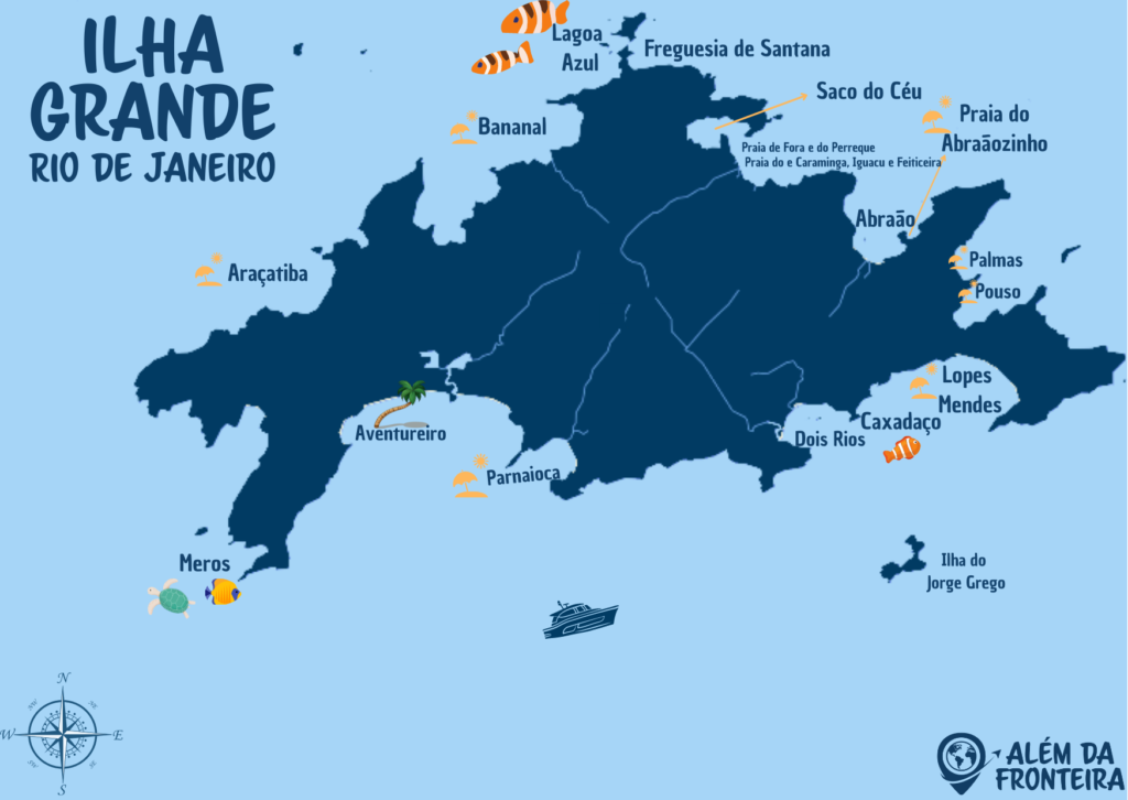 Mapa da Ilha Grande - RJ