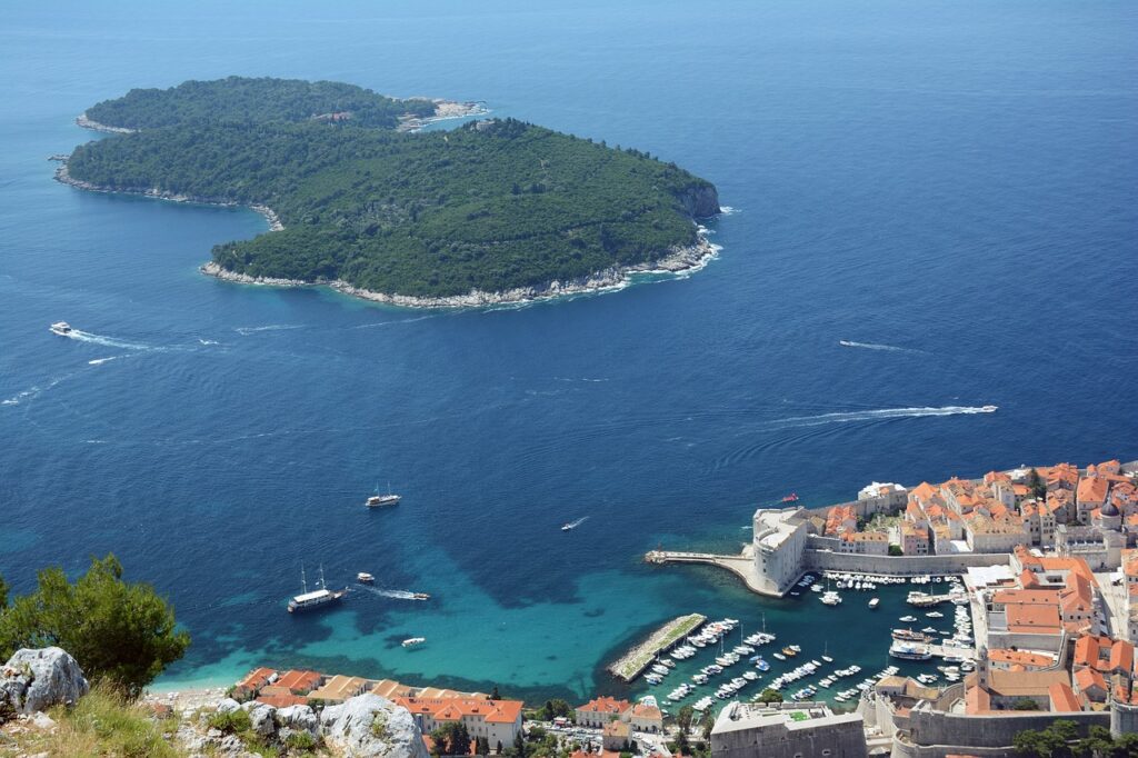 Ilha Lokrum em Dubrovnik Croácia