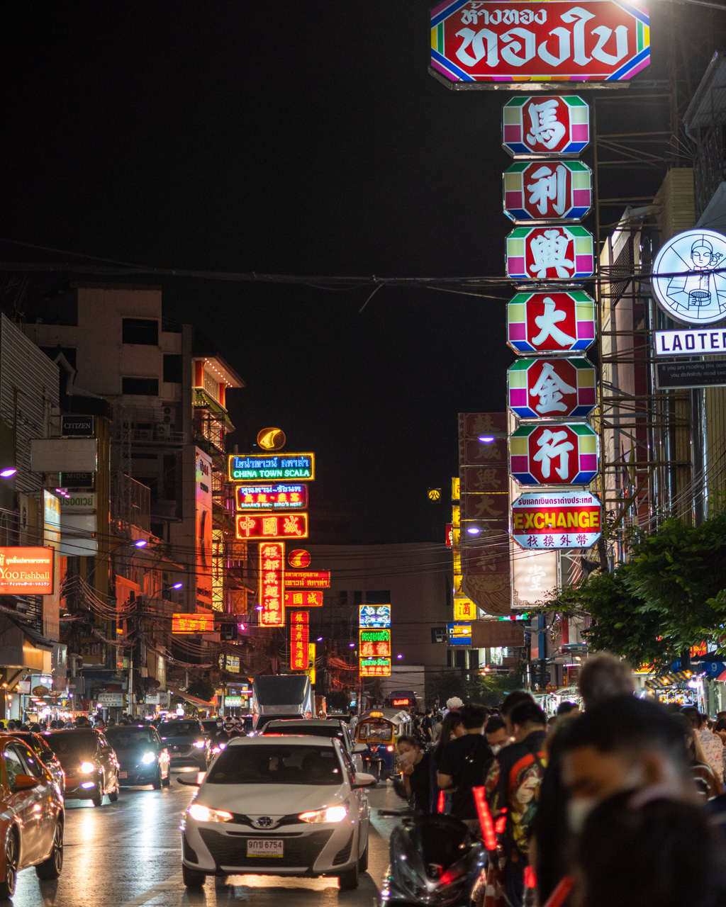 Vista geral da Chinatown em Bangkok