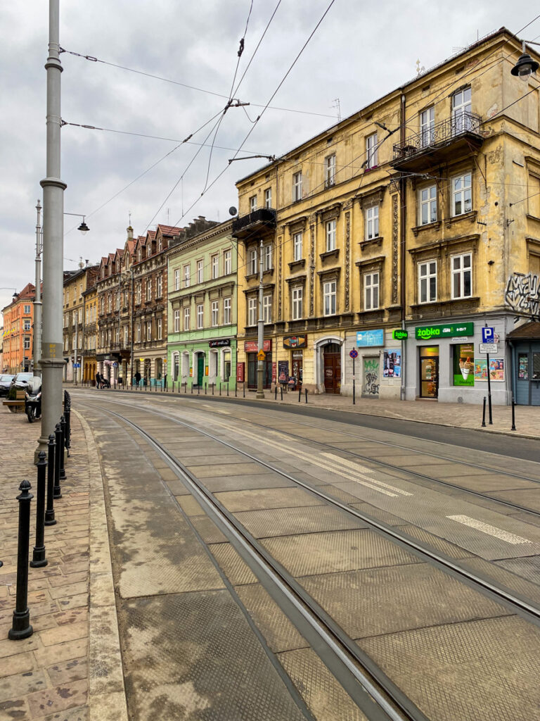 Bairro judeu em Cracóvia na Polônia