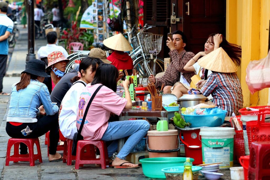 Comida de rua em Hanoi