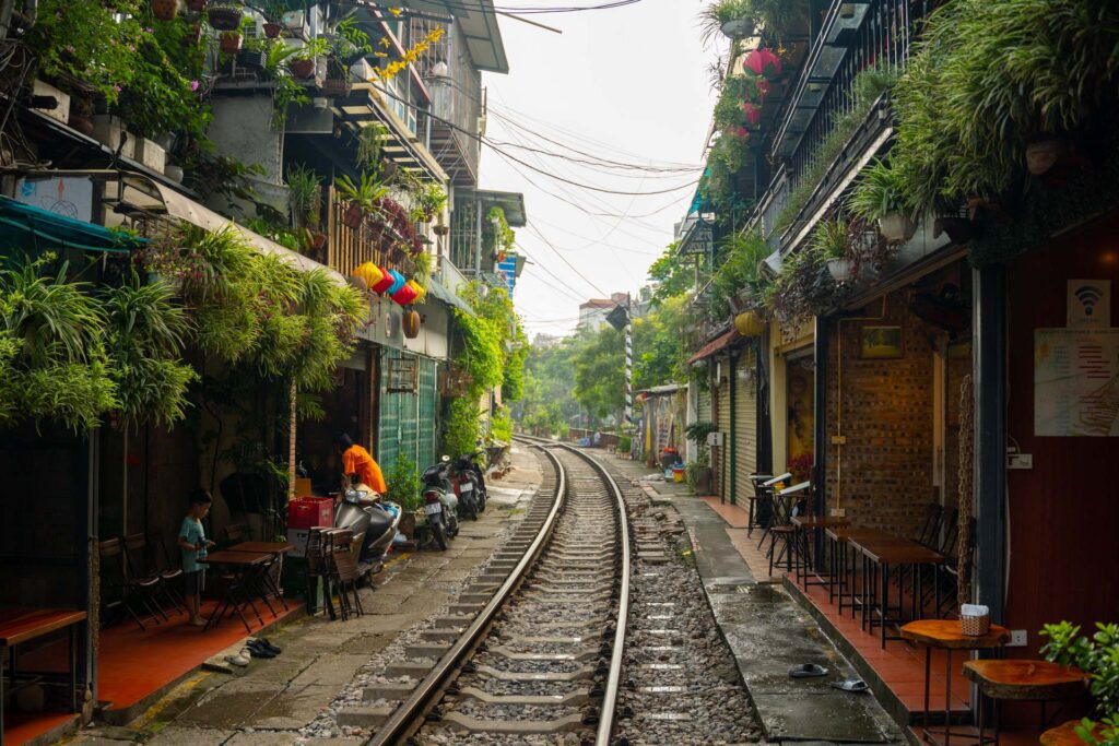 Hanoi Train Street no Vietna