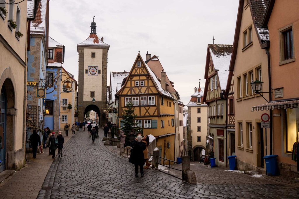 Plönlein em Rothenburg ob der tauber na rota romantica da alemanha