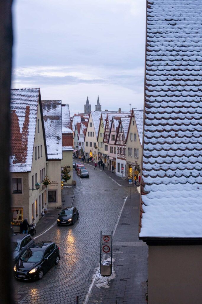 Vista da cidade de Rothenburg ob der tauber na Rota Romantica