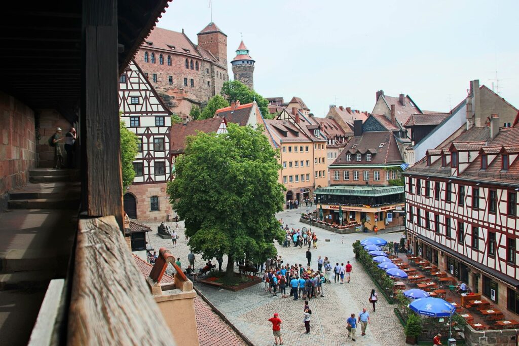 Muralhas do Castelo e Nuremberg na Alemanha