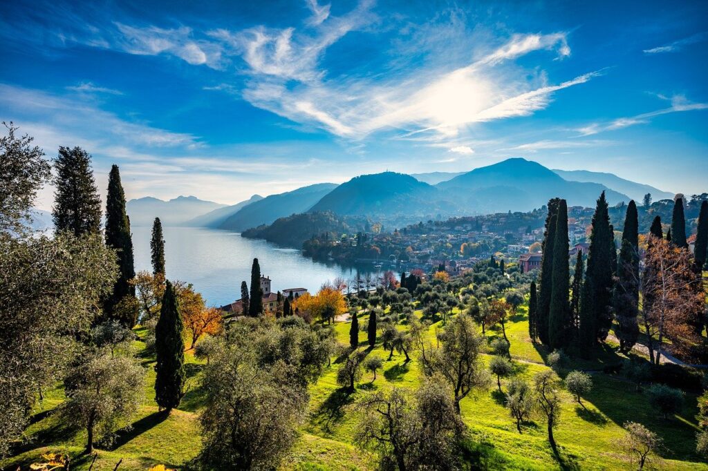 Lago Como na itália