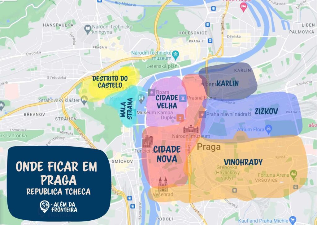 Onde ficar em Praga, Republica Tcheca mapa