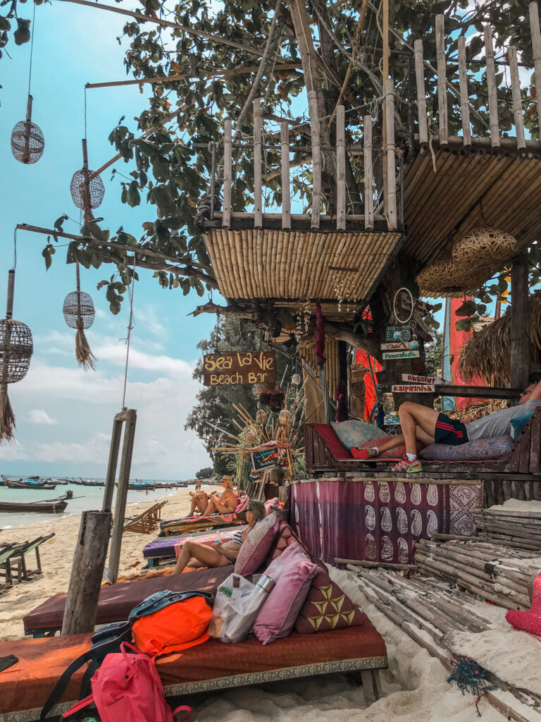 vista do bar Sea La Vie em Koh Tao, Tailandia