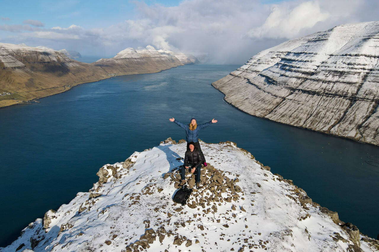 Vista de Klakkur nas Ilhas Faroe