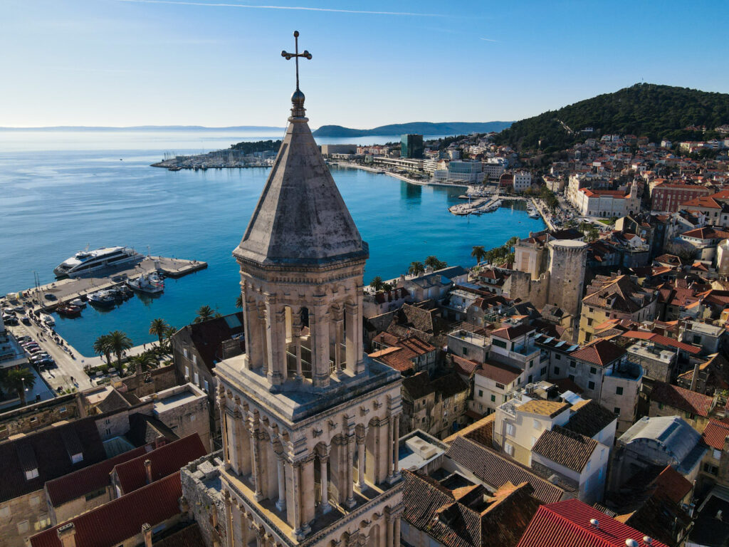 Vista panorâmica para split croácia